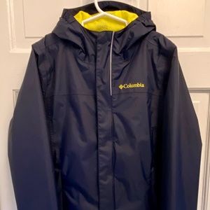 Columbia Boys Watertight Rain Jacket Navy Blue